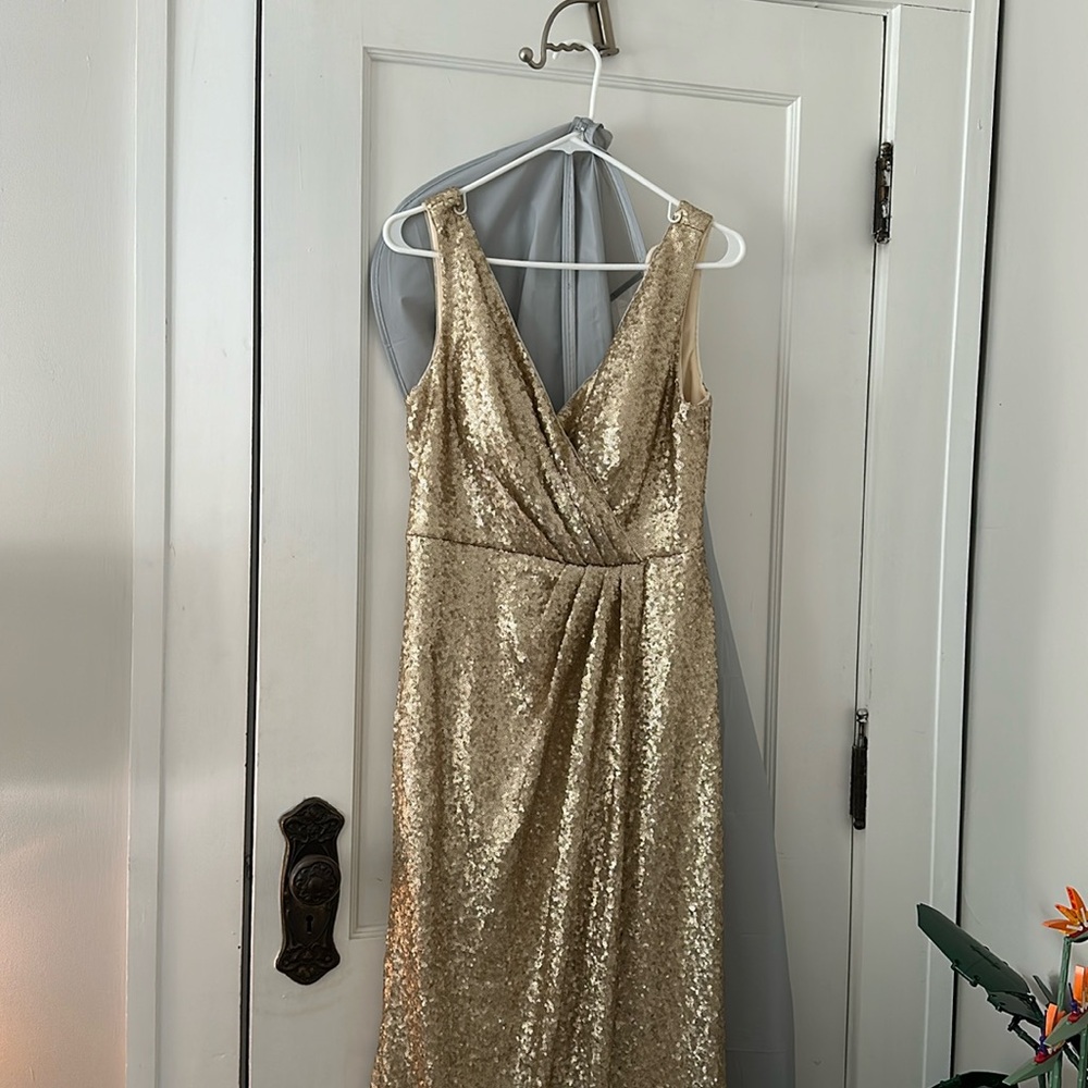 Revelry Bridesmaid or Formal Dress - Champagne Gold - Size 12